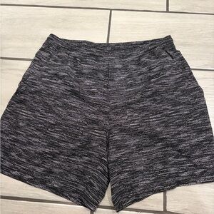 Lululemon Athletica Pace Breaker 7” Black and Gray Athletic Shorts